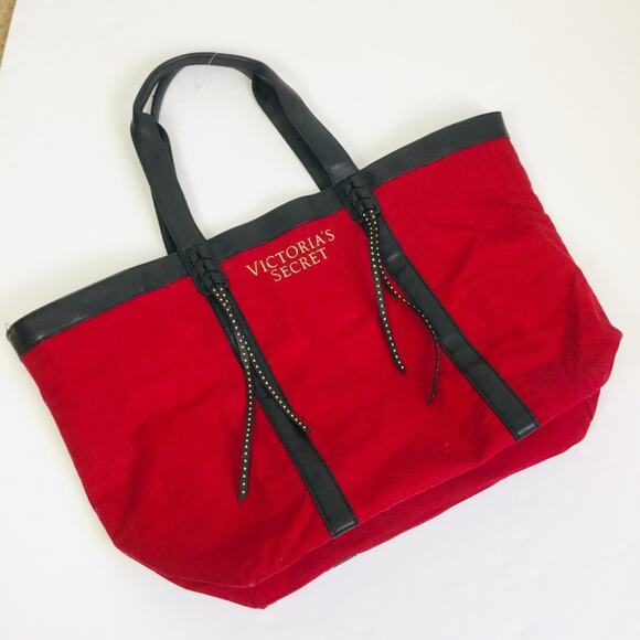 Victoria's Secret Red Tote with Black Trim - Picture 2 of 9